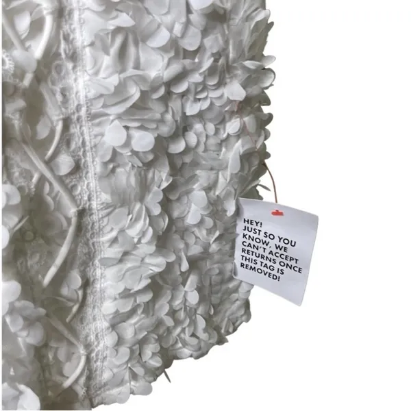 ASOS LUXE 3D floral corset mini dress with puff sleeves in white sz 6 - Image 6
