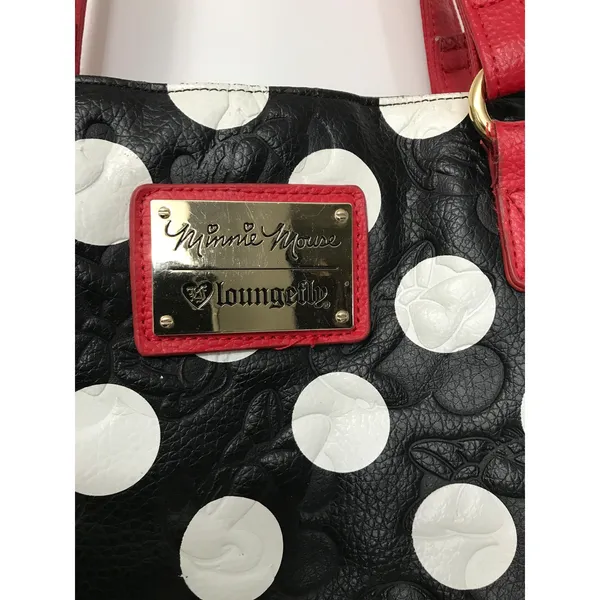 Disney Minnie Mouse Loungefly Large Tote EUC Black - Image 2