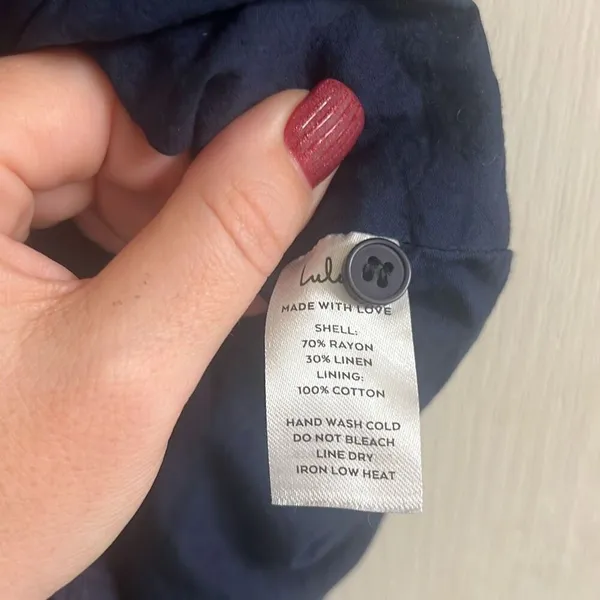 ✨Lulus Ideal Impression Navy Blue Balloon Sleeve Mini Sz Medium Dress✨ - Image 8