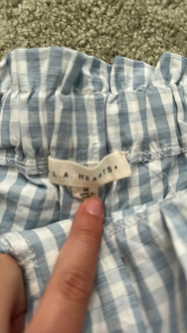PacSun Blue Gingham Shorts - Image 4