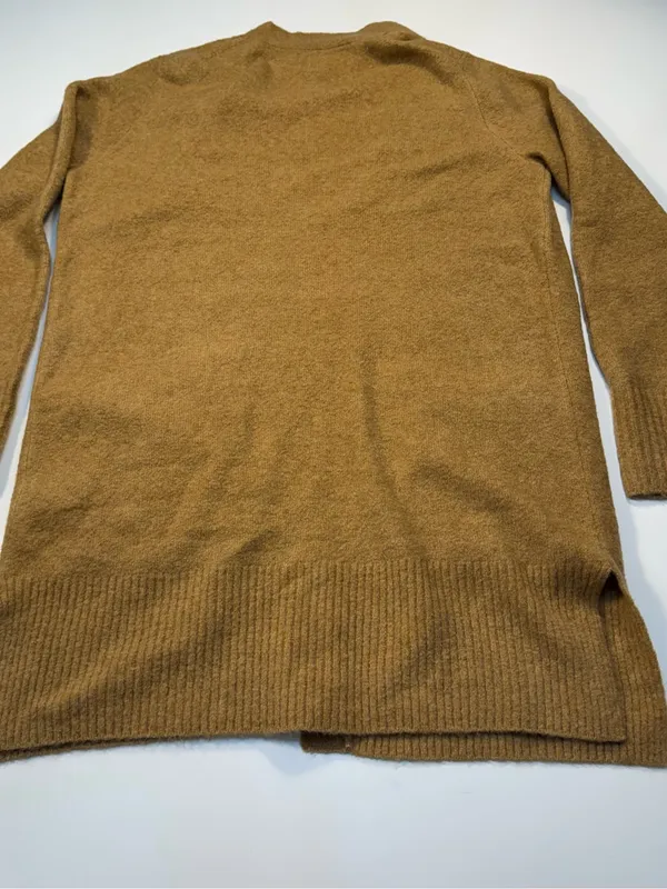 J. Crew Wool Blend Open-Front Mustard-Blend Long Cardigan - Image 8
