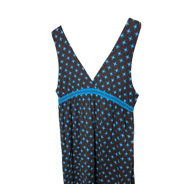Lucky Brand Brown Turquoise Geometric‎ Floral Empire Waist Midi Dress M - Image 2