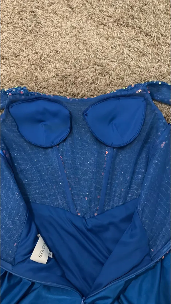 Stacees ocean blue Mini Dress Size 8 - Image 7