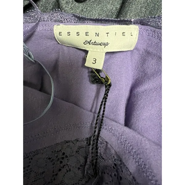Essentiel Antwerp Purple Lace Trim Camisole Top Size‎ 3 NWT Macaw - Image 7