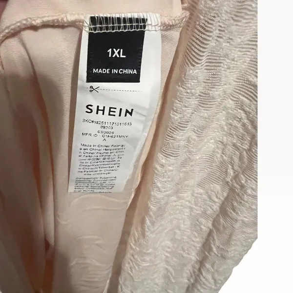 SHEIN 1XL Ivory Lace Long Sleeve Maxi Dress Romantic Boho - Image 5