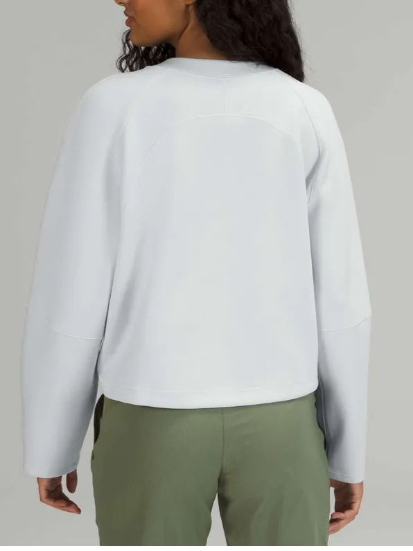 Lululemon AirWrap Modal Crew Long Sleeve Top, Alpine White, Size 16 - Image 4
