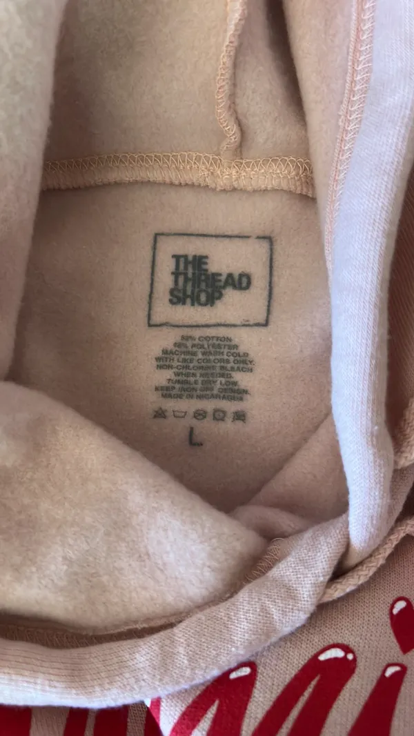 The thread shop crop hoodie Tan Size L - Image 3