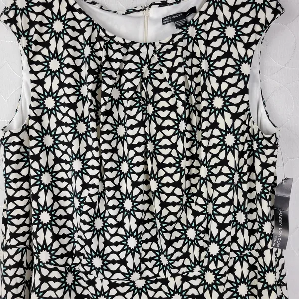 Maggie London Stitch Fix Dress 22W Black White Cenna Jersey Starbust Mini NEW - Image 11
