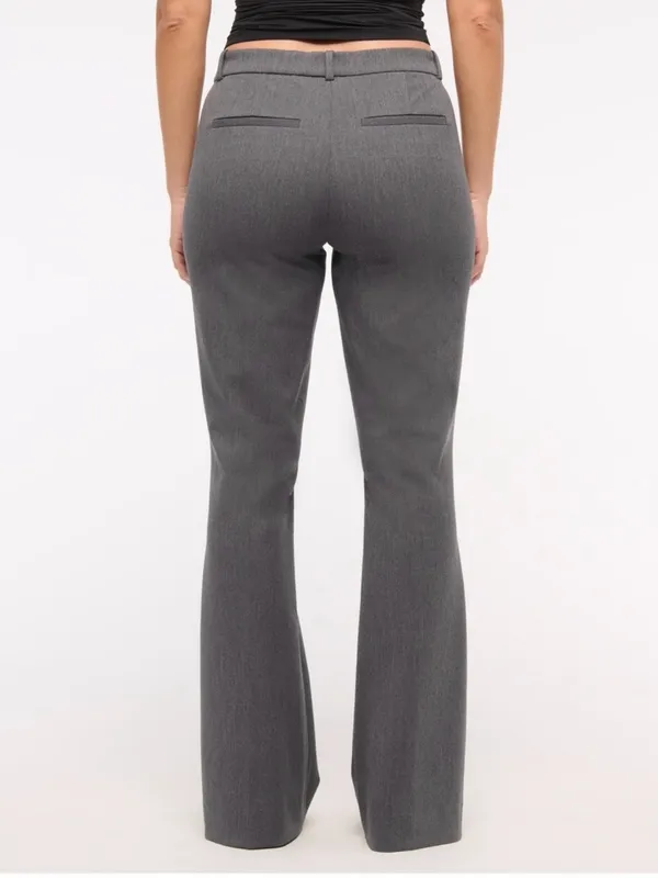 NWT Abercrombie curve love low rise stretch slim boot trouser pants dark gray 31 - Image 2