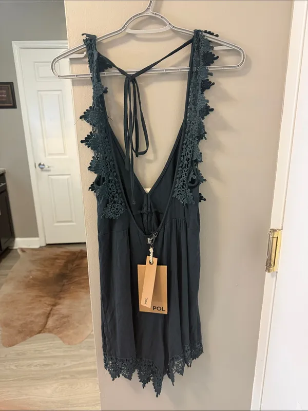 $85 NWT POL Gypsy boho romper western lace playsuit S - Image 8
