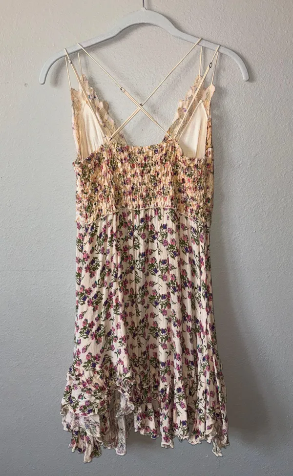 Free People Adella boho lace floral mini slip dress - Image 8