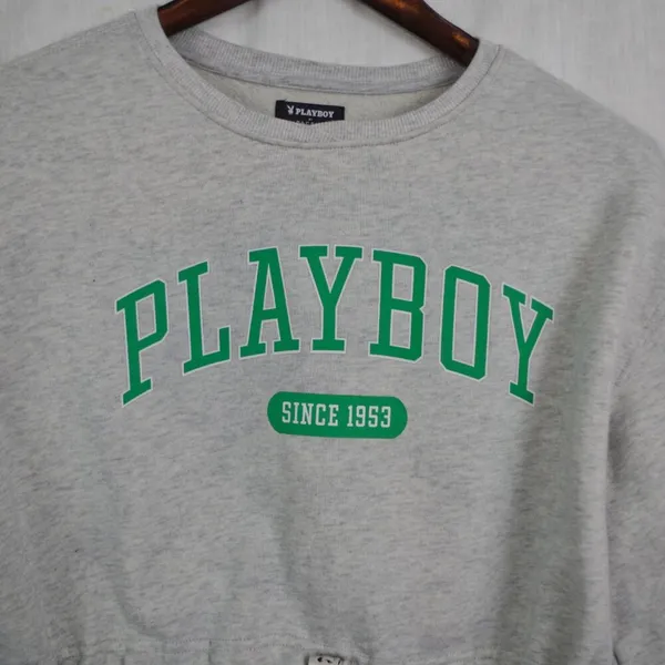 PacSun Playboy X Elastic Bottom Cropped Sweatshirt Small - Image 5
