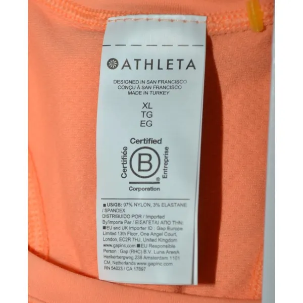 NWT Athleta Momentum 2.0 Seamless Tank Cropped XL Peach Wicking UV Protection - Image 7