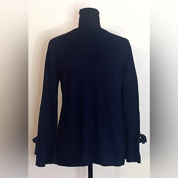 Loft - Navy blue long sleeve women’s sweater top Size M - Image 3
