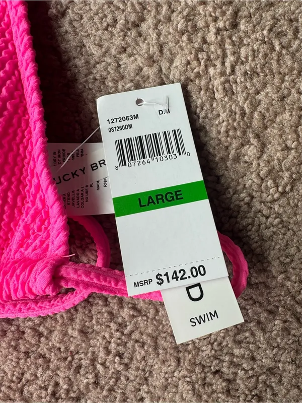 Lucky Brand Pink Bikini Large NWT - Image 4