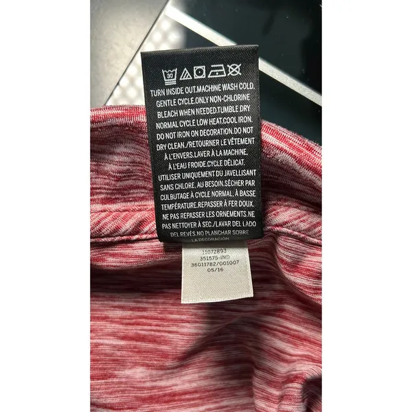 PINK Victoria's Secret Indiana University Quarter Zip XS Red Space Dye Pullover - Image 5