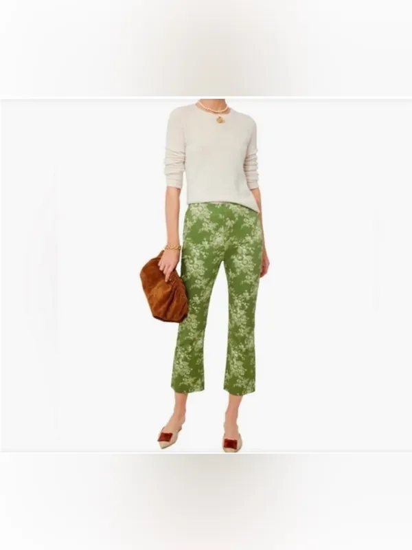Tuckernuck Provence Toile Ashford Pants green floral size medium cotton blend - Image 2