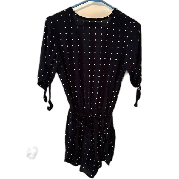 Faithfull The Brand Polka Dot Wrap Romper XS - Image 5