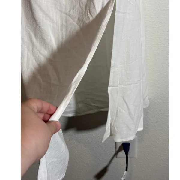 Sky to Moon NWOT Size S White Sleeveless Crop Top & Slit-Front Midi Skirt Outfit - Image 4