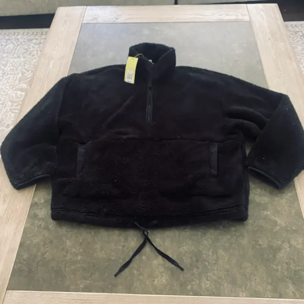 All In Motion Women's High Pile Fleece 1/2 Zip Pull Over - Black - Image 6