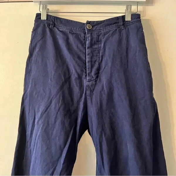Xirena Navy Blue Thatcher Pants Button Fly Straight Leg Relaxed XS Boyfriend - Image 2
