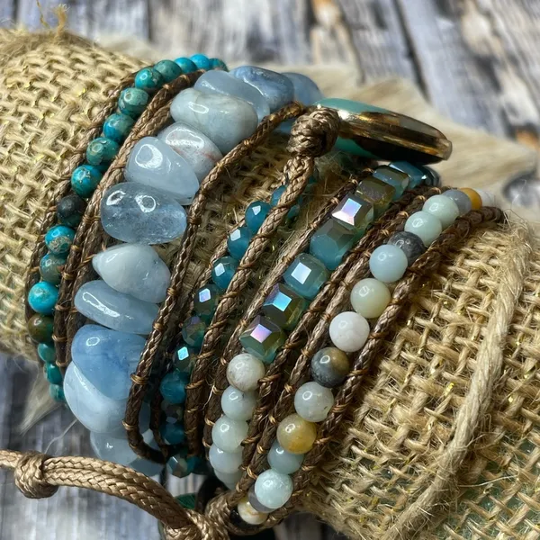 Long Strand Bracelet: The Heart in Turquoise - Image 4