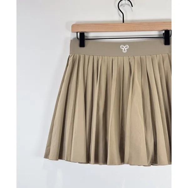 Aritzia TnAction Womens Skort Khaki Mini Pleated Tennis Skirt Pickleball Medium - Image 7
