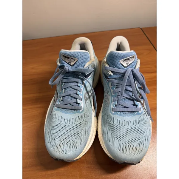 Saucony Triumph 21 Women's Road Running Shoes Size 9 Blue/White Lace Up - Image 4