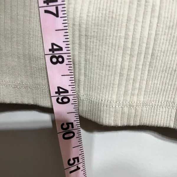 Aerie Women's One shoulder Ribbed Midi Dress‎ Beige Size Small - Image 5