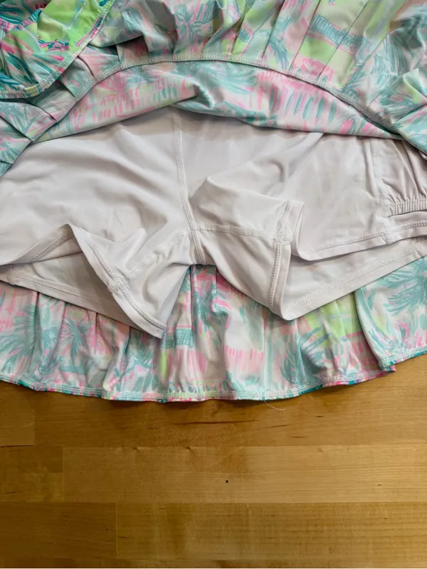 Lilly Pulitzer Bright Tropical Print Ruffle Skort - Pink & Aqua - Image 5