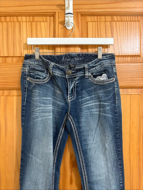 Ariya Jeans Size 12 Vintage Y2K Bootcut Studded Pocket Jeans - Image 2