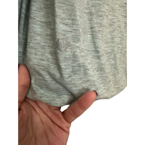 Lululemon Shirt Wild Twist Long Sleeve‎ Size~8 Heathered Tonic Sea Blue #DD9-6 - Image 2