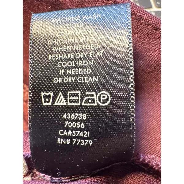 Ann Taylor Burgundy Pants Size 6 Career Work Office Side Zip‎ - Image 5