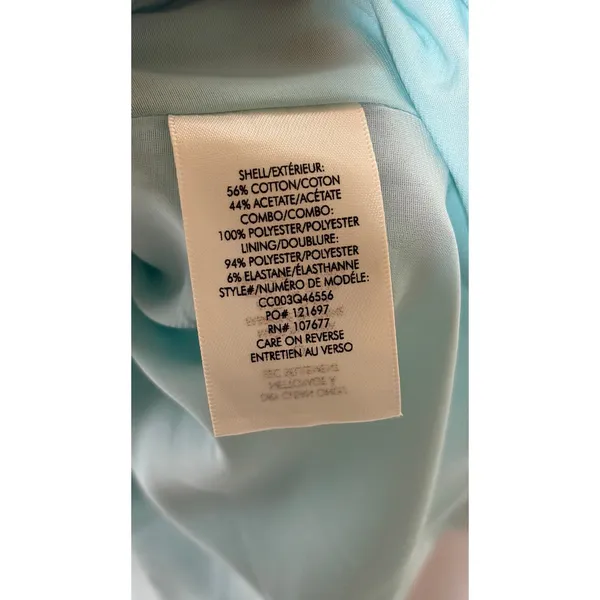 Alice + Olivia baby blue mini puff sleeve baby doll dress sz 6 - Image 7