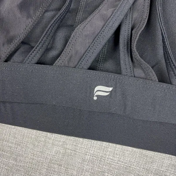 Fabletics Sports Bra Womens Medium Black Strappy Crossback Pullover Stretch - Image 3
