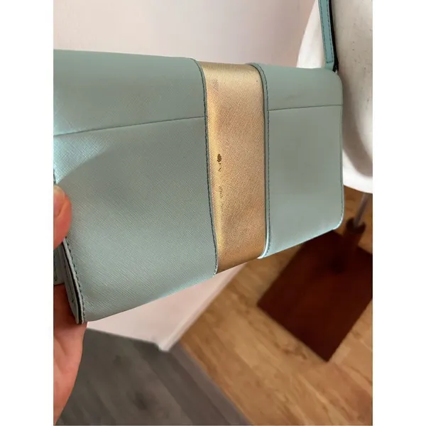Kate Spade Teal AND gold crossbody bag - Image 4