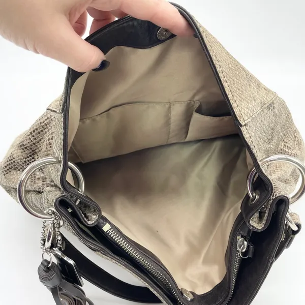 Coach Park Python Hobo Shoulder Bag F24383 Quiet Luxury Statement Elevated‎ Glam - Image 10
