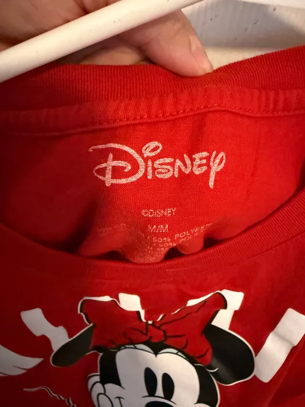 Disney Minnie Mouse Red Graphic Cropped T-Shirt | Women’s Medium - Image 2