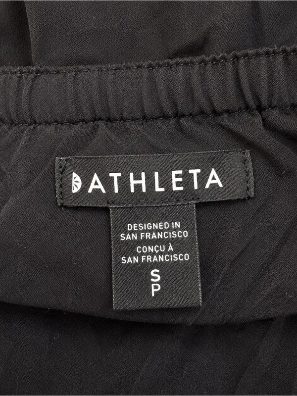 Athleta Black Spaghetti Strap Built In Bra Mini Dress Size Small LBD Classic - Image 3