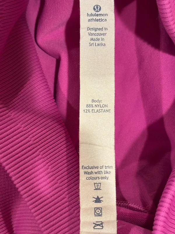 Lululemon Zone In Seamless High Rise Compression Crop Leggings Pink Size 6 - Image 2