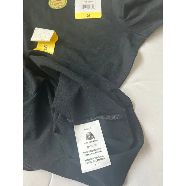 Segments Womens Base Layer Top size S Black Merino Wool Long Sleeve Tee - Image 4