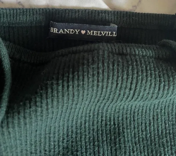 dark forest green Brandy Melville tank top  - Image 4