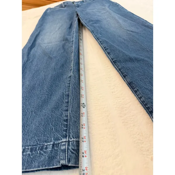 J.Crew Wide-Leg Crop Jeans Medium Wash Denim‎ Blue High Rise 27T Tall - Image 4
