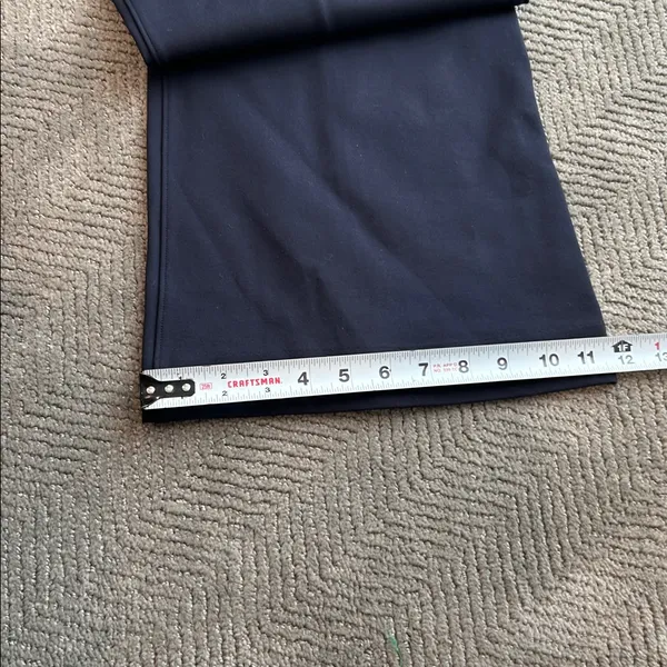New Spanx Black Ponte Knit Pull On Pants Straight Leg Size L - Image 13