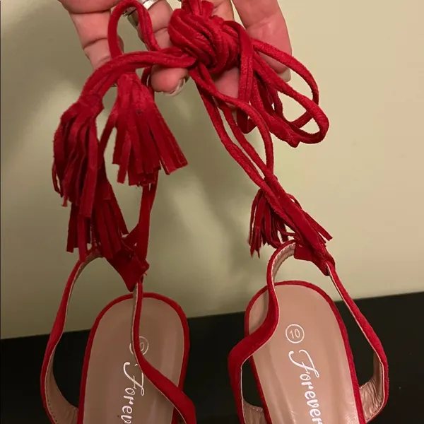Forever Rubina 57 Fringe Open Toe High Heel Sandals - Image 9