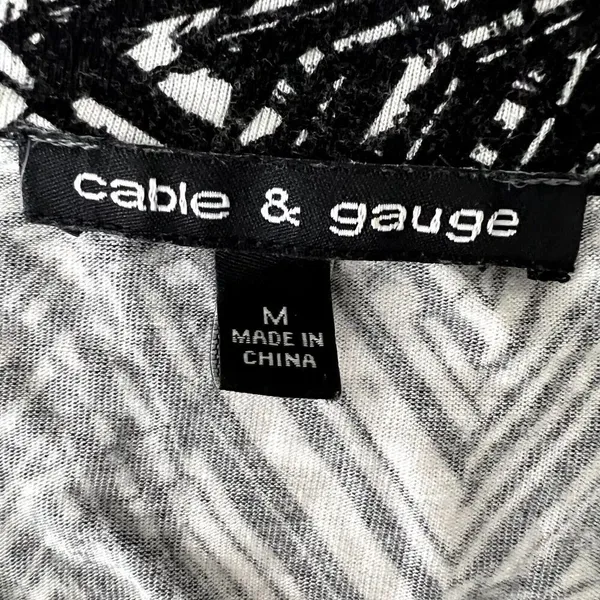Cable & Gauge Patterned Short Sleeve Tee - Image 7