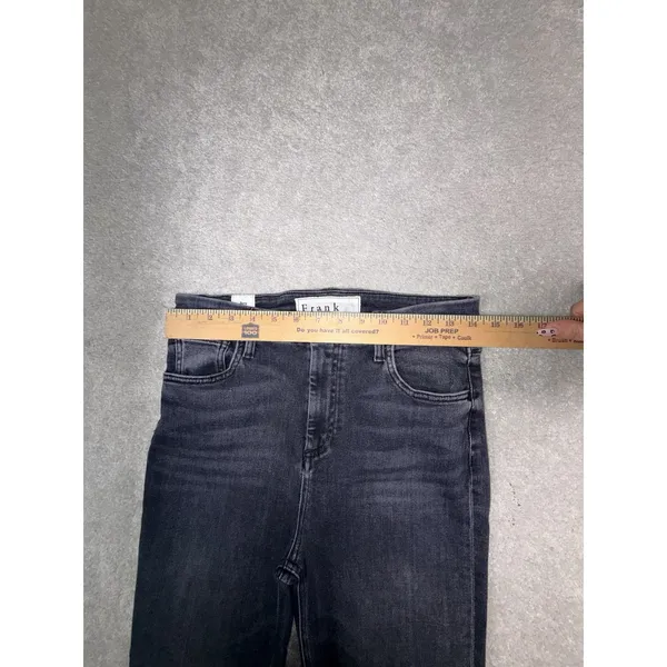 Frank & Eileen Jeans Women 29 Derry High Rise Made in USA Gray Wash Raw Hem EUC - Image 11