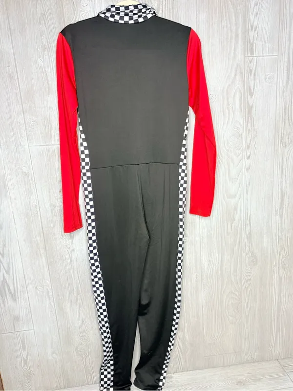 Race Car Driver halloween Costume cosplay long sleeve one piece jump suit med - Image 6