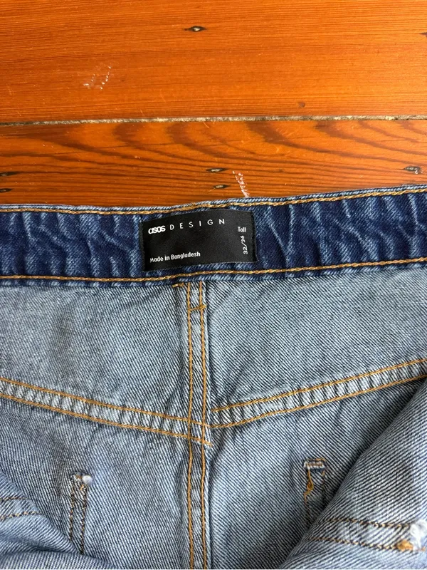 NWT ASOS Tall High Waist Wide Leg Jeans Front Patch Pockets Dark Wash Sz 32 🧡🍄 - Image 10