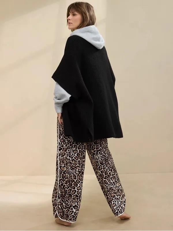 NWT Aerie Shawl Collar Sweater Cape True Black XS/S - Image 2